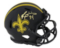 Ricky Williams Signed New Orleans Saints Eclipse Black Matte Riddell Speed Mini Helmet - WILMIN346 - Ricky Williams Signed New Orleans Saints Eclipse Black Matte Riddell Speed Mini Helmet product image