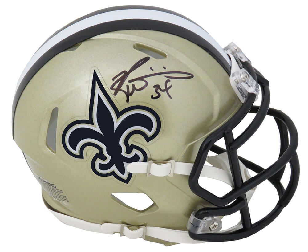 Ricky Williams Signed New Orleans Saints Riddell Speed Mini Helmet - WILMIN348 - Ricky Williams Signed New Orleans Saints Riddell Speed Mini Helmet product image