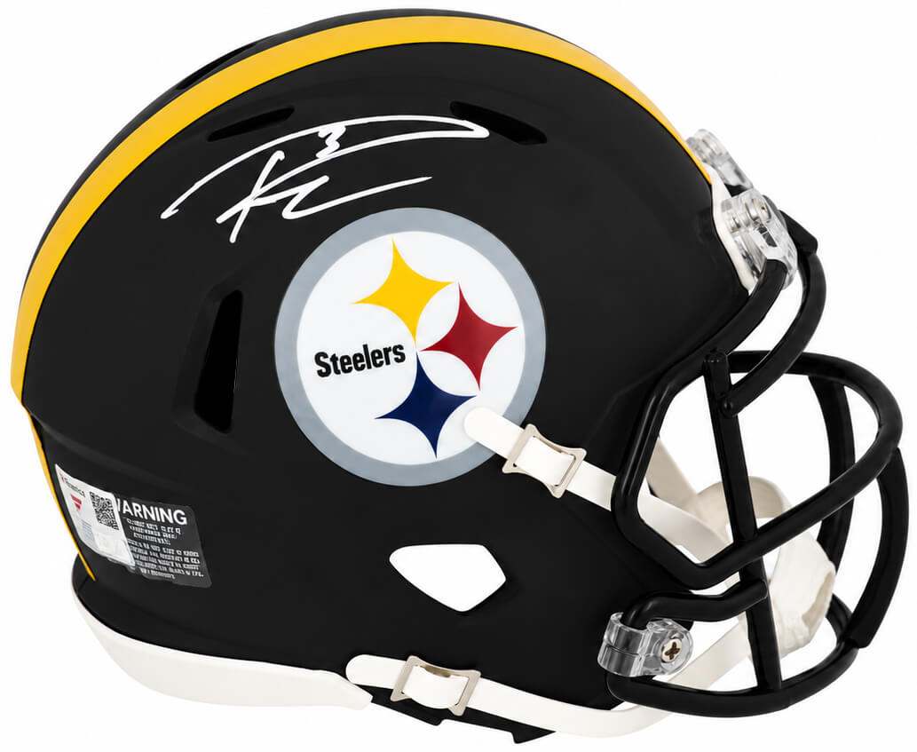 Russell Wilson Signed Pittsburgh Steelers Riddell Speed Mini Helmet - (Fanatics) - WILMIN354 - Russell Wilson Signed Pittsburgh Steelers Riddell Speed Mini Helmet - (Fanatics) product image