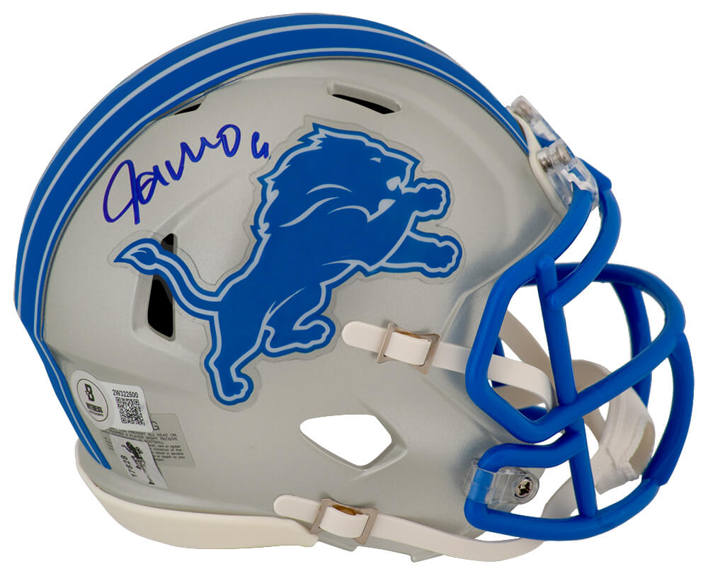 Jameson Williams Signed Detroit Lions Riddell Speed Mini Helmet - (Beckett) - WILMIN365 - Jameson Williams Signed Detroit Lions Riddell Speed Mini Helmet - (Beckett) product image