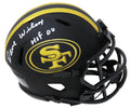 Dave Wilcox Signed San Francisco 49ers Eclipse Black Matte Riddell Speed Mini Helmet w/HOF'00 - WILMIN371 - Dave Wilcox Signed San Francisco 49ers Eclipse Black Matte Riddell Speed Mini Helmet w/HOF'00 product image