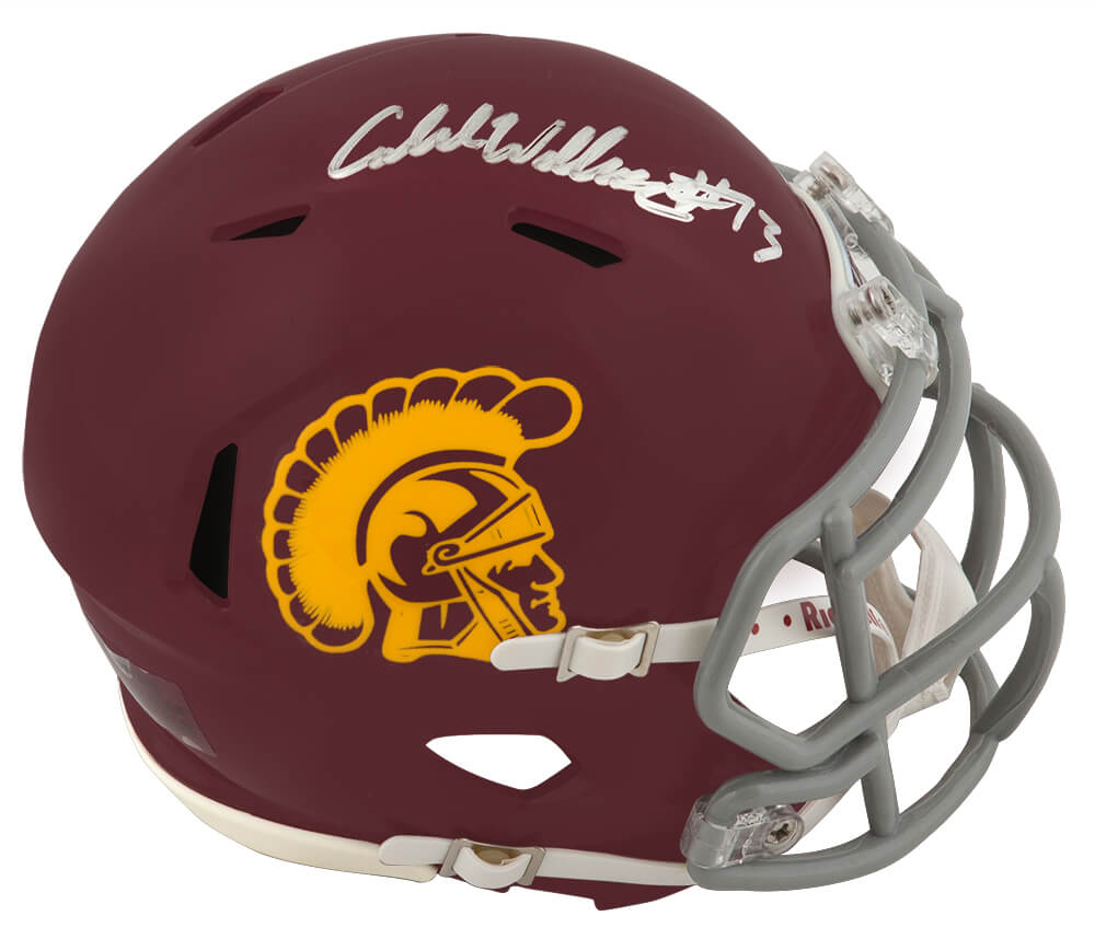 Caleb Williams Signed USC Trojans Riddell Speed Mini Helmet (Fanatics) - WILMIN390 - Caleb Williams Signed USC Trojans Riddell Speed Mini Helmet (Fanatics) product image