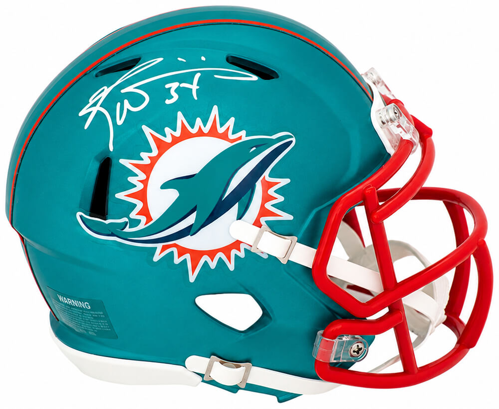 Ricky Williams Signed Miami Dolphins FLASH Riddell Speed Mini Helmet - WILMIN395 - Ricky Williams Signed Miami Dolphins FLASH Riddell Speed Mini Helmet product image