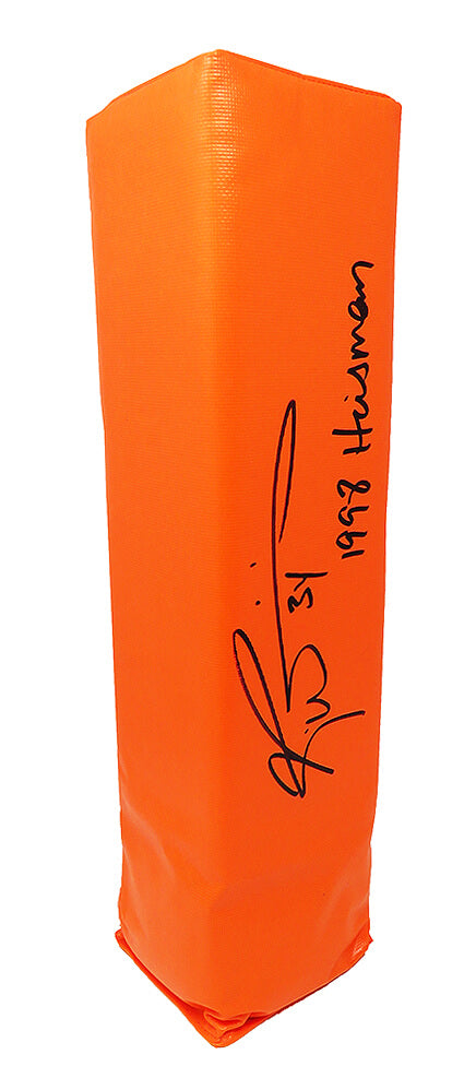 Ricky Williams Signed Orange Endzone Pylon w/Heisman'98 - WILPYL301 - Ricky Williams Signed Orange Endzone Pylon w/Heisman'98 product image