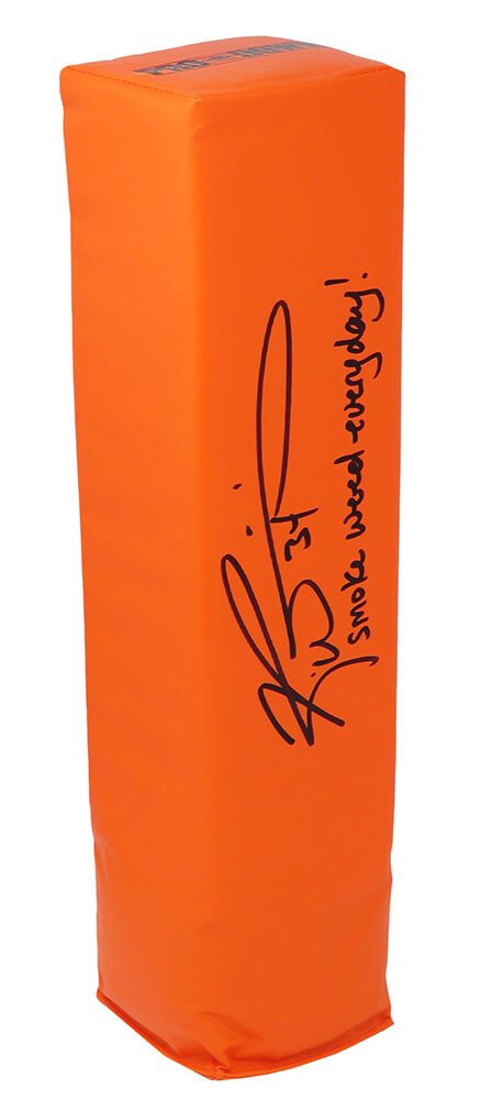 Ricky Williams Signed Orange Endzone Pylon w/Smoke Weed Everyday - WILPYL302 - Ricky Williams Signed Orange Endzone Pylon w/Smoke Weed Everyday product image