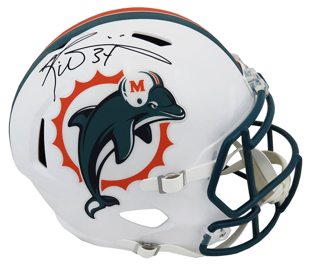 Ricky Williams Signed Miami Dolphins 1990's Style Throwback Riddell Full Size Speed Replica Helmet - WILREP323 - Ricky Williams Signed Miami Dolphins 1990's Style Throwback Riddell Full Size Speed Replica Helmet product image