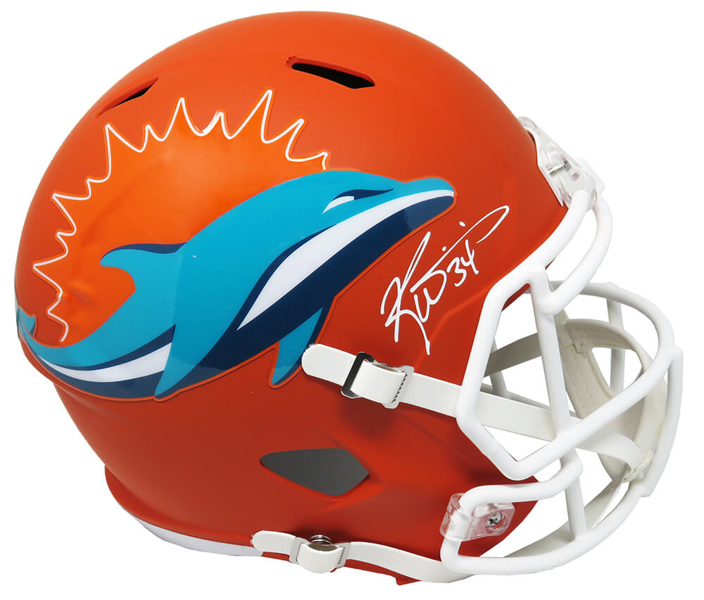 Ricky Williams Signed Miami Dolphins AMP Alternate Riddell Full Size Speed Replica Helmet - WILREP310 - Ricky Williams Signed Miami Dolphins AMP Alternate Riddell Full Size Speed Replica Helmet product image