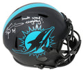 Ricky Williams Signed Miami Dolphins Eclipse Black Matte Riddell Full Size Speed Replica Helmet w/Smoke Weed Everyday - WILREP313 - Ricky Williams Signed Miami Dolphins Eclipse Black Matte Riddell Full Size Speed Replica Helmet w/Smoke Weed Everyday product image