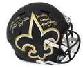 Ricky Williams Signed New Orleans Saints AMP Alternate Riddell Full Size Speed Replica Helmet w/Smoke Weed Everyday - WILREP317 - Ricky Williams Signed New Orleans Saints AMP Alternate Riddell Full Size Speed Replica Helmet w/Smoke Weed Everyday product image