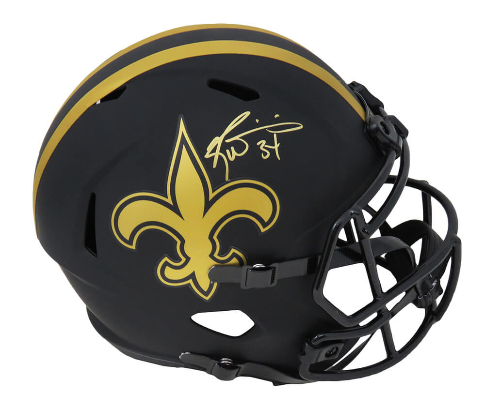 Ricky Williams Signed New Orleans Saints Eclipse Black Matte Riddell Full Size Speed Replica Helmet - WILREP321 - Ricky Williams Signed New Orleans Saints Eclipse Black Matte Riddell Full Size Speed Replica Helmet product image