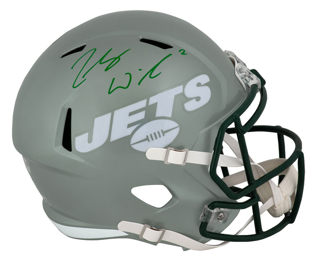 Zach Wilson Signed New York Jets FLASH Riddell Full Size Speed Replica Helmet - (Fanatics) - WILREP346 - Zach Wilson Signed New York Jets FLASH Riddell Full Size Speed Replica Helmet - (Fanatics) product image