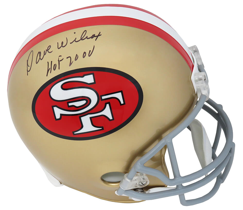 Dave Wilcox Signed San Francisco 49ers Throwback Riddell Full Size Replica Helmet w/HOF'00 - WILREP350 - Dave Wilcox Signed San Francisco 49ers Throwback Riddell Full Size Replica Helmet w/HOF'00 product image