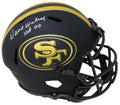 Dave Wilcox Signed San Francisco 49ers Eclipse Black Matte Riddell Full Size Speed Replica Helmet w/HOF'00 - WILREP351 - Dave Wilcox Signed San Francisco 49ers Eclipse Black Matte Riddell Full Size Speed Replica Helmet w/HOF'00 product image