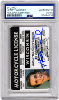 Henry Winkler Signed Happy Days Arthur 'The Fonz' Fonzarelli Wisconsin Motorcycle License - (PSA Encapsulated) - WINCAR502 - Henry Winkler Signed Happy Days Arthur 'The Fonz' Fonzarelli Wisconsin Motorcycle License - (PSA Encapsulated) product image