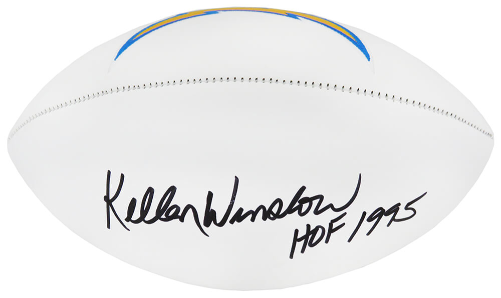 Kellen Winslow Signed Rawlings Chargers White Logo Full Size Football w/HOF'95 - WINFTB313 - Kellen Winslow Signed Rawlings Chargers White Logo Full Size Football w/HOF'95 product image