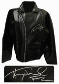 Henry Winkler Signed Black Faux Leather Biker Jacket w/Fonz - WINJRY503 - Henry Winkler Signed Black Faux Leather Biker Jacket w/Fonz product image