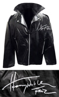 Henry Winkler Signed Black Greaser Costume Biker Jacket w/Fonz - WINJRY508 - Henry Winkler Signed Black Greaser Costume Biker Jacket w/Fonz product image