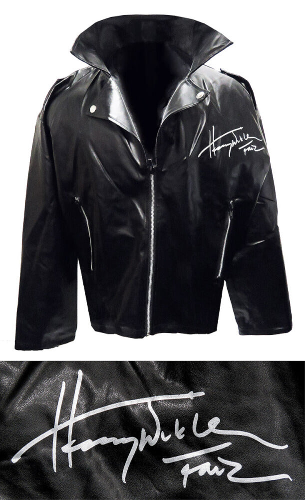 Henry Winkler Signed Black Greaser Costume Biker Jacket w/Fonz - WINJRY508 - Henry Winkler Signed Black Greaser Costume Biker Jacket w/Fonz product image