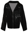 Henry Winkler Signed Black Greaser Biker Costume Jacket w/Fonz - WINJRY509 - Henry Winkler Signed Black Greaser Biker Costume Jacket w/Fonz product image