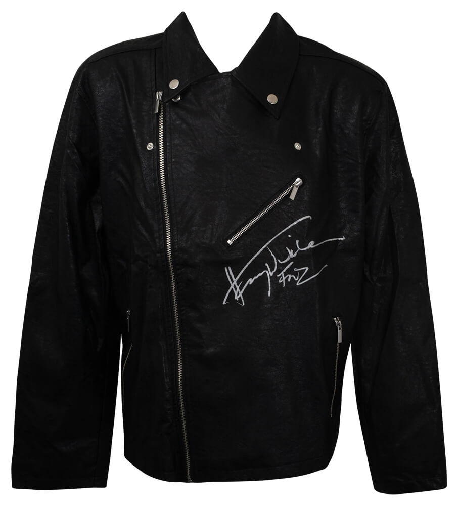 Henry Winkler Signed Spirit Black Biker Costume Jacket w/Fonz - WINJRY510 - Henry Winkler Signed Spirit Black Biker Costume Jacket w/Fonz product image