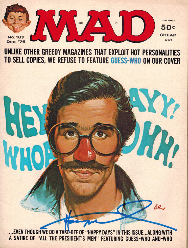 Henry Winkler Signed "The Fonz" Original Mad Magazine - December 1976 Issue - WINMAG500 - Henry Winkler Signed "The Fonz" Original Mad Magazine - December 1976 Issue product image