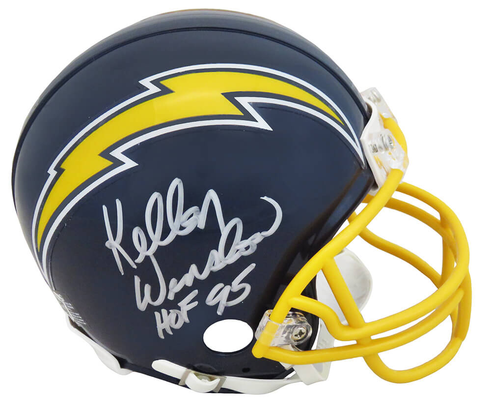Kellen Winslow Signed Chargers Throwback Navy Riddell Mini Helmet w/HOF'95 (Beckett) - WINMIN301 - Kellen Winslow Signed Chargers Throwback Navy Riddell Mini Helmet w/HOF'95 (Beckett) product image