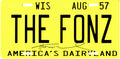Henry Winkler Signed Fonz Wisconsin Yellow License Plate - WINOTH501 - Henry Winkler Signed Fonz Wisconsin Yellow License Plate product image