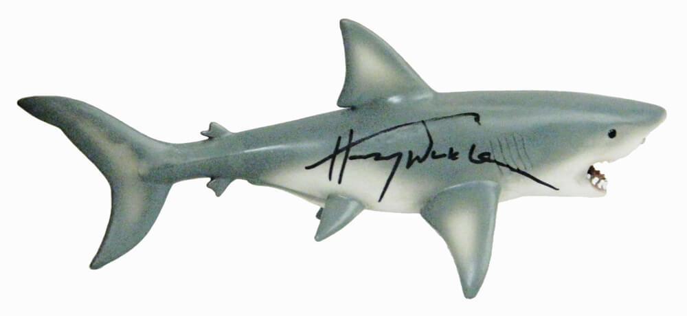 Henry Winkler Signed Grey Toy Shark - WINOTH502 - Henry Winkler Signed Grey Toy Shark product image