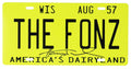Henry Winkler Signed The Fonz Wisconsin Yellow License Plate - WINOTH503 - Henry Winkler Signed The Fonz Wisconsin Yellow License Plate product image