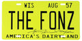 Henry Winkler Signed The Fonz Wisconsin Yellow License Plate w/Stay Cool - WINOTH504 - Henry Winkler Signed The Fonz Wisconsin Yellow License Plate w/Stay Cool product image