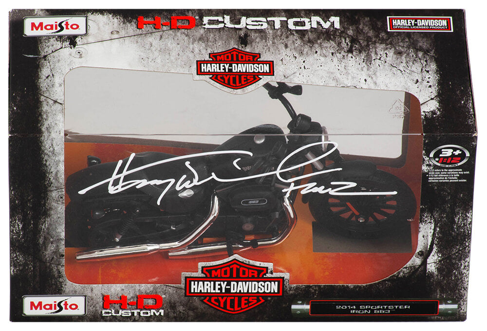 Henry Winkler Signed Harley Davidson 2014 Sportster Iron 883 1:12 Scale Motorcycle w/Fonz - WINOTH507 - Henry Winkler Signed Harley Davidson 2014 Sportster Iron 883 1:12 Scale Motorcycle w/Fonz product image