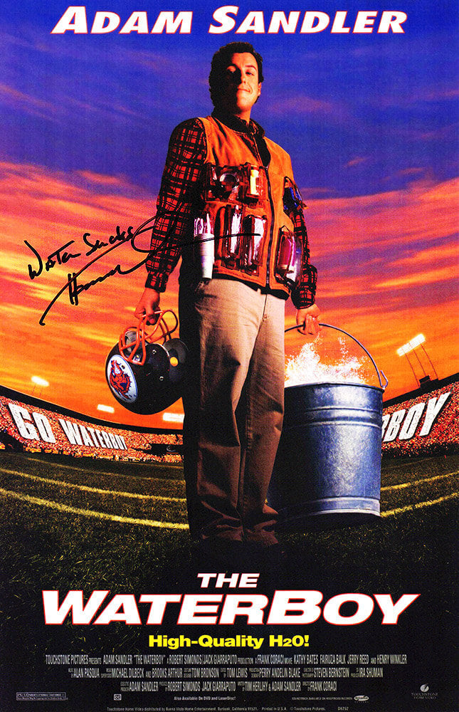 Henry Winkler Signed The Waterboy 11x17 Movie Poster w/Water Sucks - WINPST505 - Henry Winkler Signed The Waterboy 11x17 Movie Poster w/Water Sucks product image