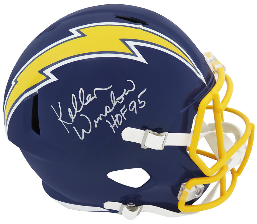 Kellen Winslow Signed Chargers Navy Throwback Riddell Full Size Speed Replica Helmet w/HOF'95 - WINREP305 - Kellen Winslow Signed Chargers Navy Throwback Riddell Full Size Speed Replica Helmet w/HOF'95 product image