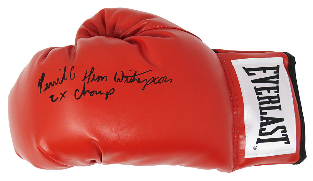 Tim Witherspoon Signed Everlast Red Boxing Glove w/Terrible & 2x Heavyweight Champ - WITGLV501 - Tim Witherspoon Signed Everlast Red Boxing Glove w/Terrible & 2x Heavyweight Champ product image