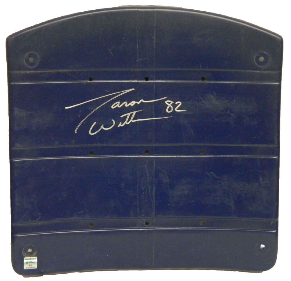 Jason Witten Signed Dallas Cowboys Texas Stadium Blue Stadium Seat Bottom - WITSTB300 - Jason Witten Signed Dallas Cowboys Texas Stadium Blue Stadium Seat Bottom product image