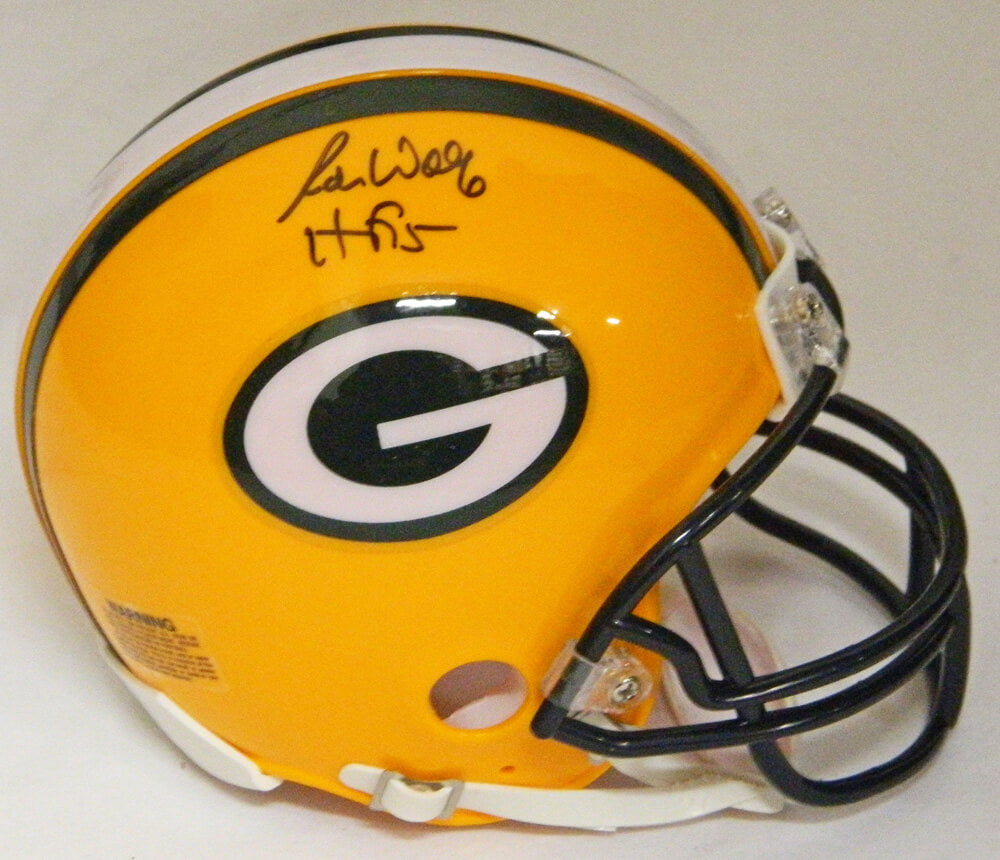 Ron Wolf Signed Green Bay Packers Riddell Mini Helmet w/HF'15 - WOLMIN300 - Ron Wolf Signed Green Bay Packers Riddell Mini Helmet w/HF'15 product image
