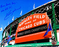 Kerry Wood Signed Chicago Cubs 2016 World Series Champions Wrigley Field Marquee 8x10 Photo w/Ernie, Ronnie, Harry We Did It - WOO08P102 - Kerry Wood Signed Chicago Cubs 2016 World Series Champions Wrigley Field Marquee 8x10 Photo w/Ernie, Ronnie, Harry We Did It product image