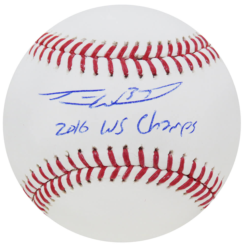 Travis Wood Signed Rawlings Official MLB Baseball w/2016 WS Champs - WOOBSB110 - Travis Wood Signed Rawlings Official MLB Baseball w/2016 WS Champs product image