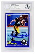Rod Woodson Signed Pittsburgh Steelers 1989 Score Rookie Football Trading Card #78 (Beckett Encapsulated) - WOOCAR301 - Rod Woodson Signed Pittsburgh Steelers 1989 Score Rookie Football Trading Card #78 (Beckett Encapsulated) product image
