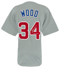Kerry Wood Signed Grey Custom Baseball Jersey w/1998 NL ROY - WOOJRY102 - Kerry Wood Signed Grey Custom Baseball Jersey w/1998 NL ROY product image