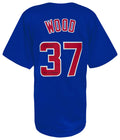 Travis Wood Signed Blue Custom Baseball Jersey w/16 WS Champs - WOOJRY110 - Travis Wood Signed Blue Custom Baseball Jersey w/16 WS Champs product image