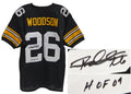 Rod Woodson Signed Black and Gold Custom Jersey w/HOF'09 - WOOJRY302 - Rod Woodson Signed Black and Gold Custom Jersey w/HOF'09 product image