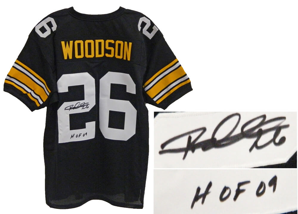 Rod Woodson Signed Black and Gold Custom Jersey w/HOF'09 - WOOJRY302 - Rod Woodson Signed Black and Gold Custom Jersey w/HOF'09 product image