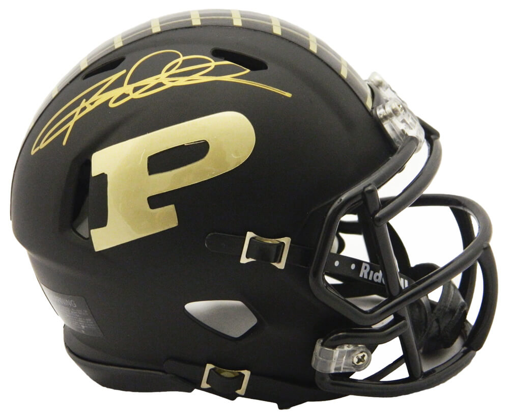 Rod Woodson Signed Purdue Boilermakers Black Riddell Speed Mini Helmet - WOOMIN303 - Rod Woodson Signed Purdue Boilermakers Black Riddell Speed Mini Helmet product image