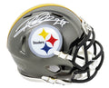 Rod Woodson Signed Pittsburgh Steelers Chrome Riddell Speed Mini Helmet - WOOMIN304 - Rod Woodson Signed Pittsburgh Steelers Chrome Riddell Speed Mini Helmet product image