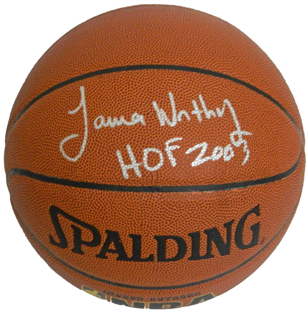 James Worthy Signed Spalding Indoor/Outdoor Basketball w/HOF 2003 - WORBSK200 - James Worthy Signed Spalding Indoor/Outdoor Basketball w/HOF 2003 product image