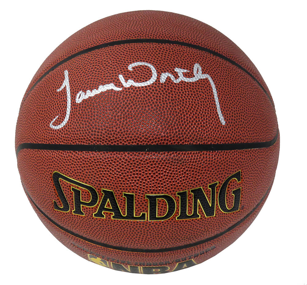 James Worthy Signed Spalding Indoor/Outdoor NBA Basketball - WORBSK201 - James Worthy Signed Spalding Indoor/Outdoor NBA Basketball product image