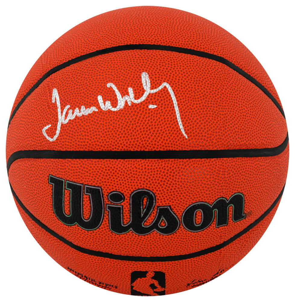 James Worthy Signed Wilson Indoor/Outdoor NBA Basketball - WORBSK204 - James Worthy Signed Wilson Indoor/Outdoor NBA Basketball product image