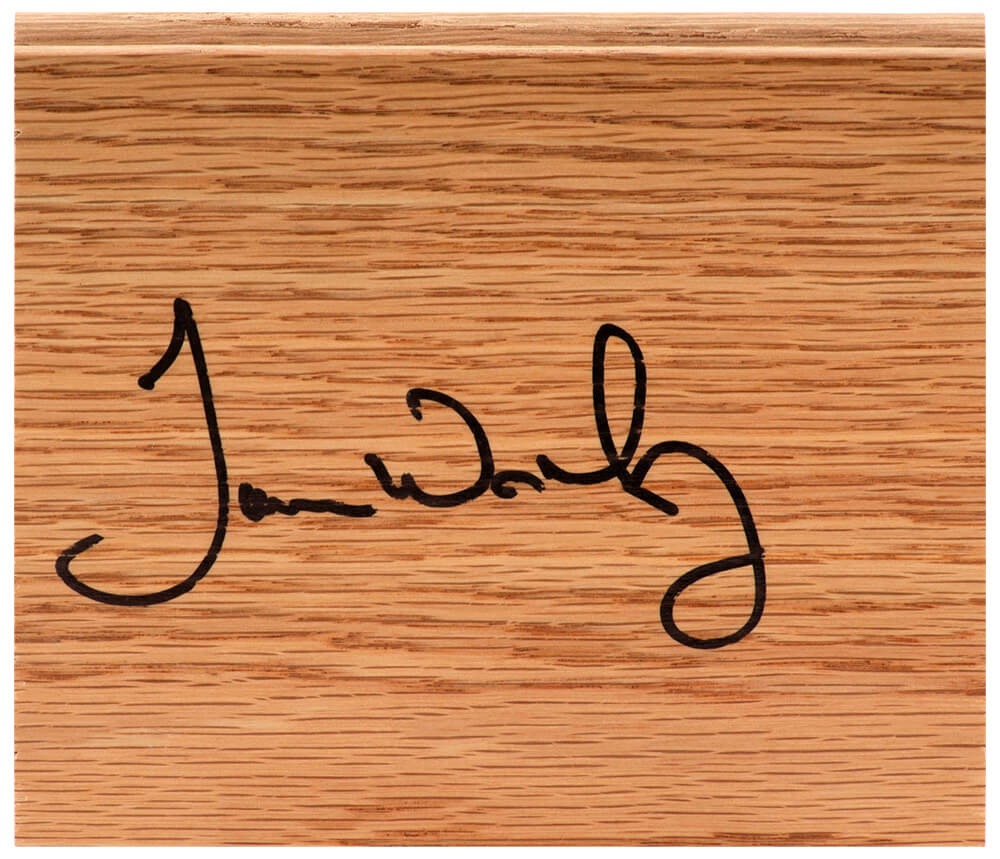 James Worthy Signed 5×6 Floor Piece - WORFLO200 - James Worthy Signed 5×6 Floor Piece product image