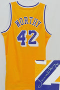 James Worthy Signed Lakers Gold Adidas Swingman Jersey - WORJRY201 - James Worthy Signed Lakers Gold Adidas Swingman Jersey product image